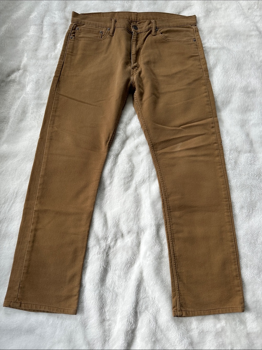 LEVI’S 513 MensTan Straight-Leg Canvas Chinos with Stretch 36x29 Trusted Brand - Picture 6 of 17